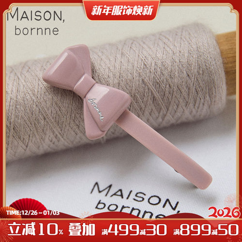 立体蝴蝶结一字鸭嘴发夹女童