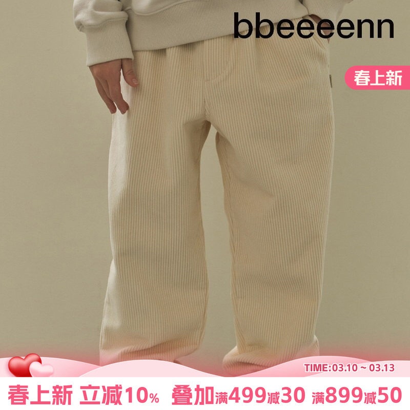 bbeeeenn韩国童装冬季新款男童女童灯芯绒运动裤儿童纯棉长裤
