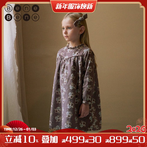 benebene韩国童装22年冬连衣裙
