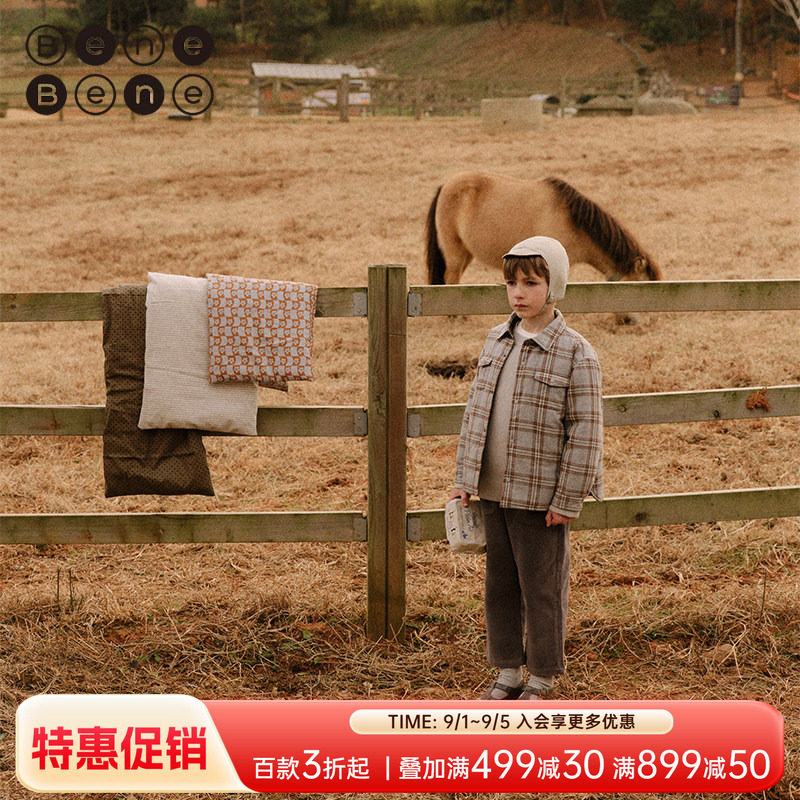 benebene秋冬双面穿薄棉衣夹克