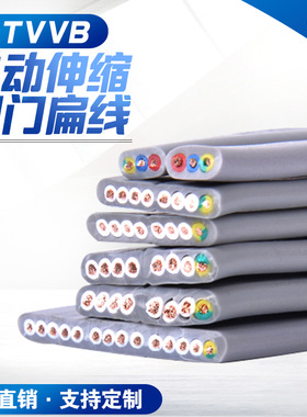 TVVB电缆3/4/5/6/8芯电动伸缩门电线电梯随行电缆行车扁平电缆线