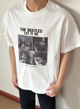 布老哥Blog美式复古海报人物印花短袖宽松休闲百搭显高T恤夏D189