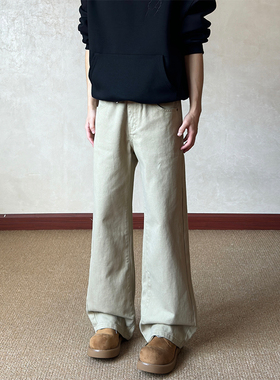 布老哥Blog美式复古宽松直筒牛仔裤宽松百搭通勤休闲长裤子K804