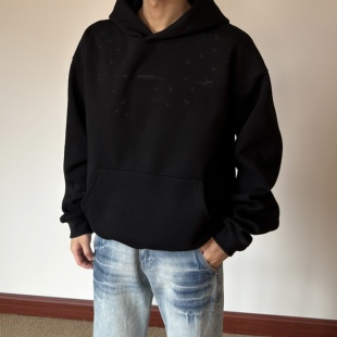 布老哥Blog简约百搭 太空棉卫衣boxy短宽显高上衣秋W523 鸽子刺绣