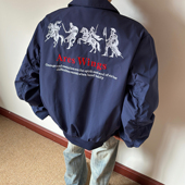 棉服可选 布老哥Blog美式 飞行夹克 战马刺绣 显高外套W457 短宽