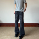 K775 cleanfit宽松微喇长裤 布老哥Blog美式 复古飘逸猫须水洗牛仔裤