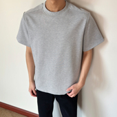 型 罗马布 打底衫 布老哥Blog重磅小版 短袖 基础boxy显高T恤D178