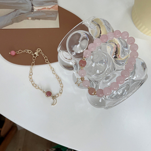 优雅情侣闺蜜桃花运手链女ins小众设计手串简约转运珠手饰211