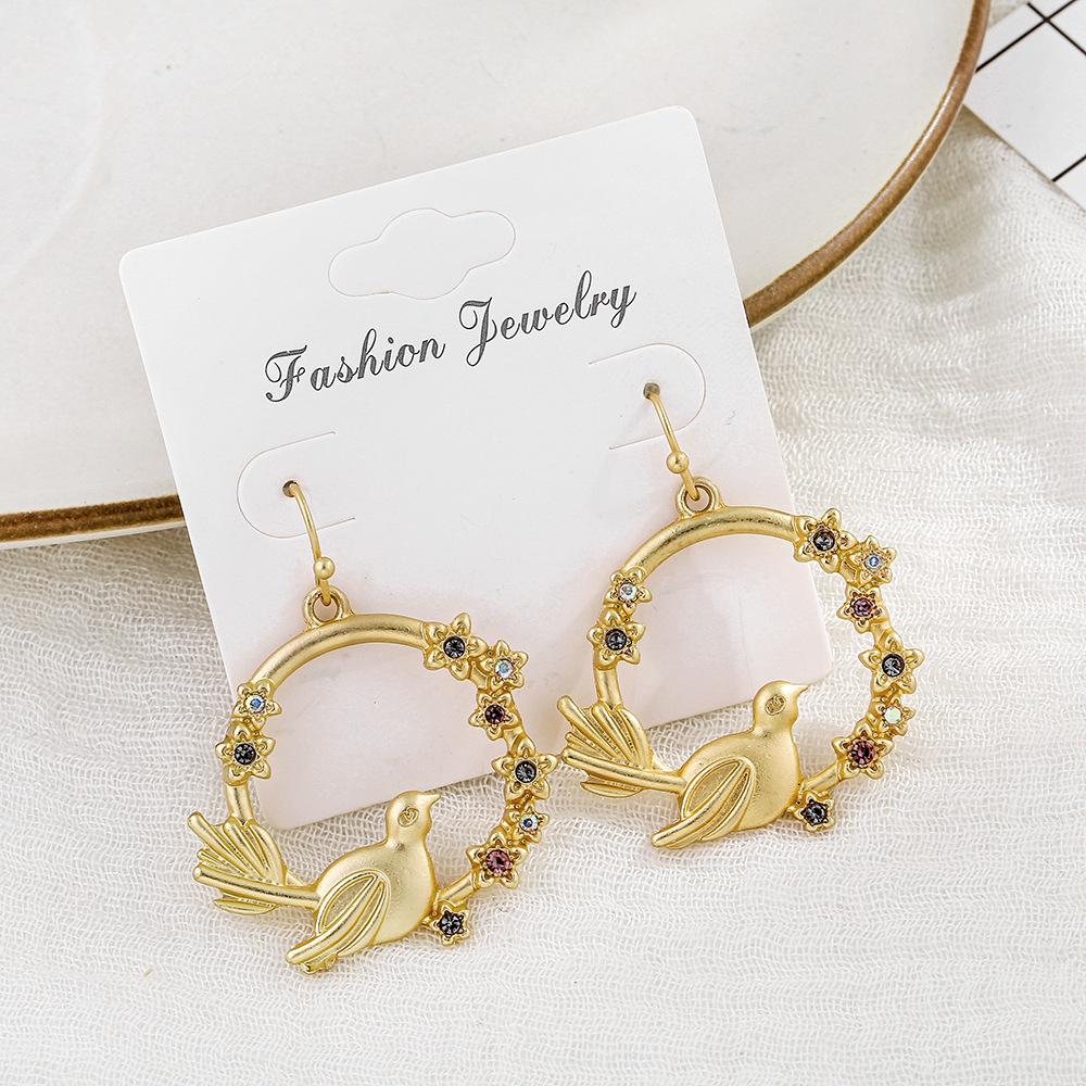 新款小众文艺喜鹊高级轻奢耳环女