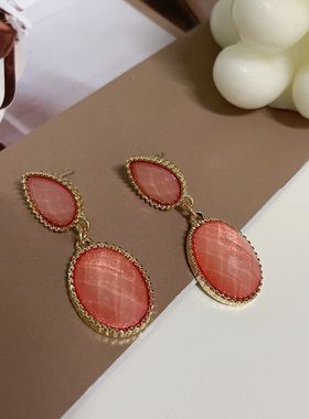 H295新款S925银针耳钉个性风复古时尚气质甜酷耳夹设计感耳饰 598