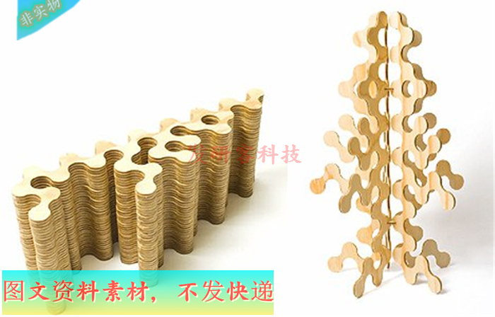 3D创意拼装组合圣诞树模型   激光线切割雕刻CAD格式矢量图纸素材