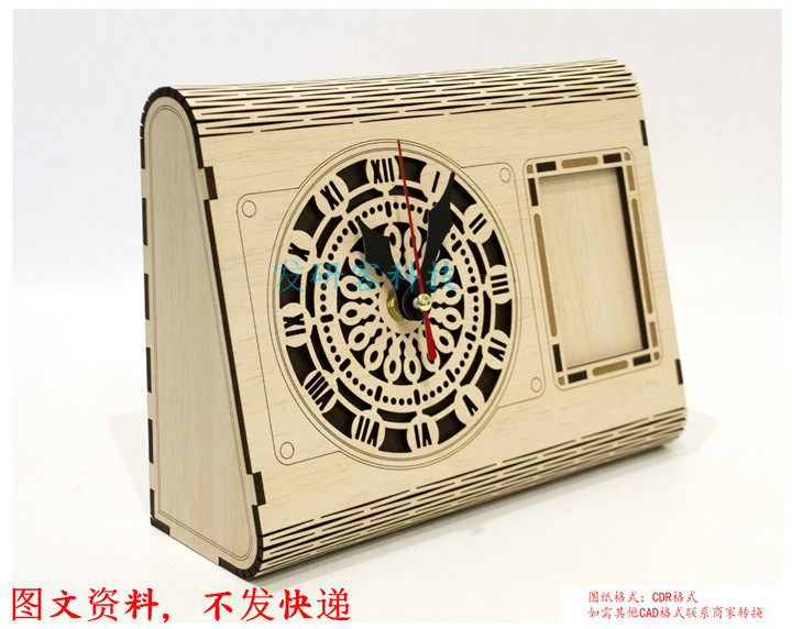 DIY木质齿轮机械压力盒子时钟激光切割CAD/DXF格式电子矢量图素材