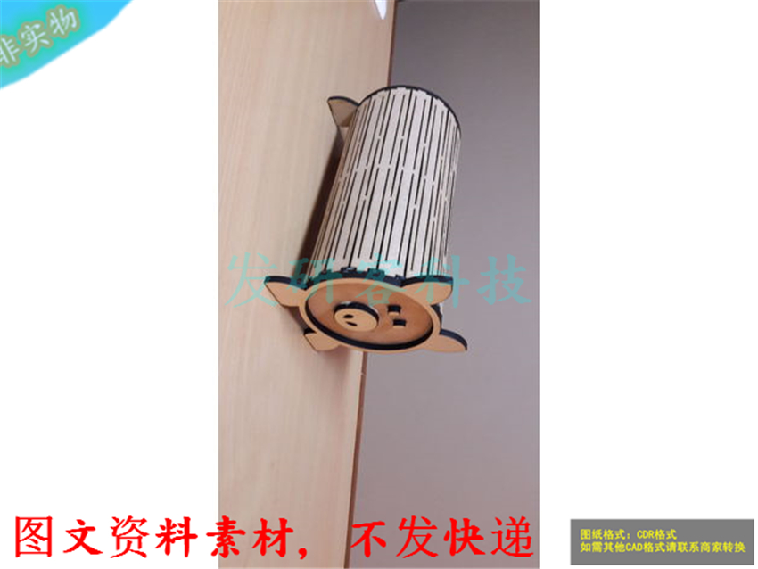 3D立体创意存钱罐长猪工艺品模型 激光线切割雕刻CAD格式图纸素材