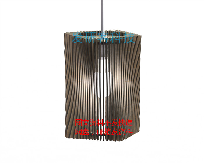 3D创意拼接吊灯罩 工艺品模型   线切割激光雕刻CAD格式图纸素材