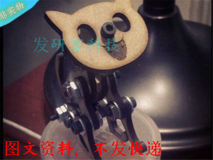 3D立体动物机械小猫拼装模型 激光线切割雕刻CAD格式图纸素材