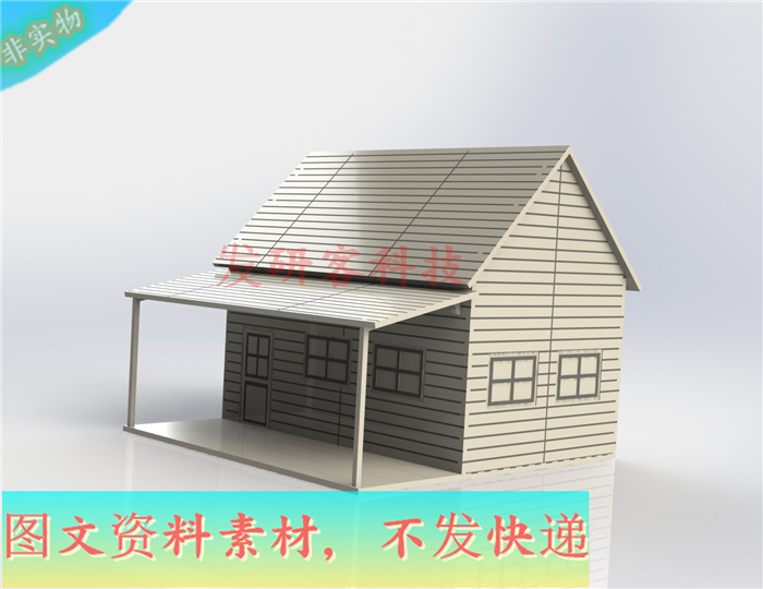 3D立体美国楼房模型 线激光切割雕刻CAD/DWG矢量图纸素材