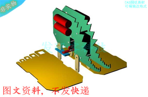 3D创意Robot机器人恐龙拼装模型 激光线切割雕刻CAD格式图纸素材