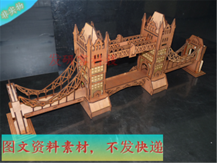 3D立体塔桥建筑模型 线激光切割雕刻CAD/DWG矢量图纸素材