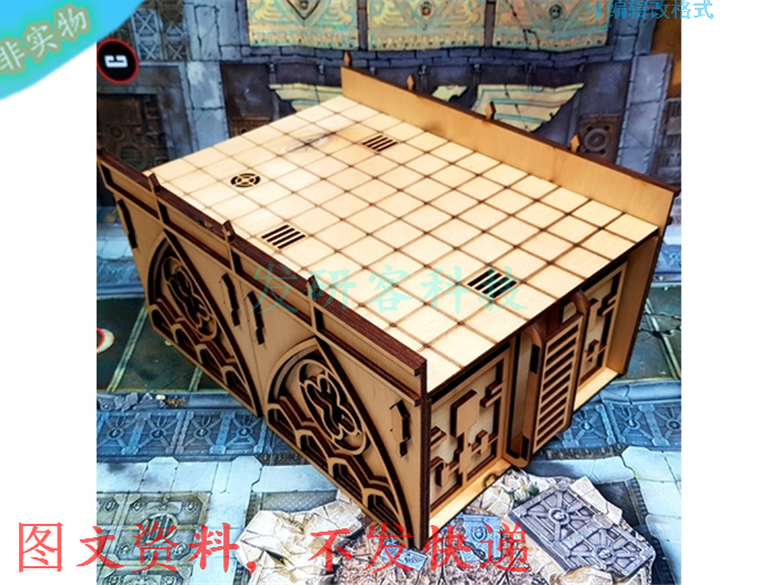 3D立体吃鸡游戏桥梁建筑模型 激光切割雕刻CAD/DXF矢量图纸素材