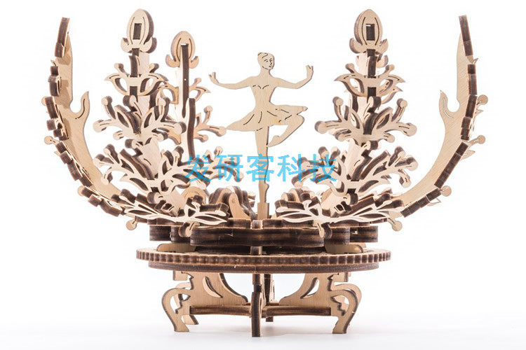 乌克兰木质机械传动模型 激光切设计素材/源文件