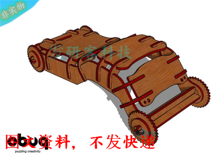 越野车车型拼装玩具模型 激光线切割雕刻CAD格式电子矢量图纸素材