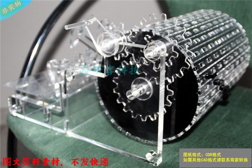 创意手摇木琴亚克力摆件工艺品模型 激光切割雕刻CAD格式图纸素材