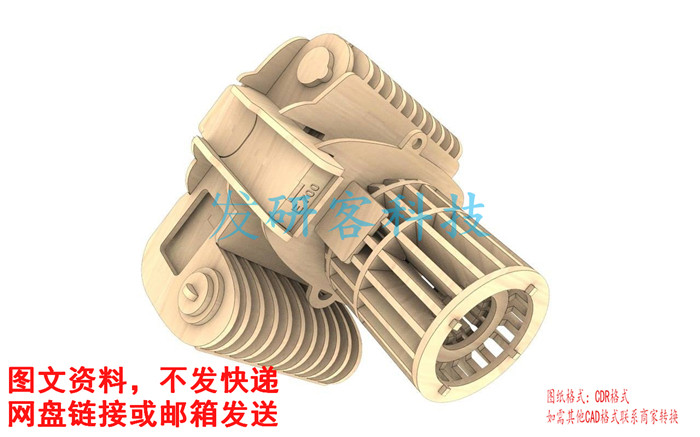 3D立体创意单反照相机工艺品模型 线切割激光雕刻CAD格式图纸素材