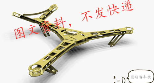 3D立体DIY拼装四飞机轴模型 线切割激光雕刻CAD/CDR格式图纸素材