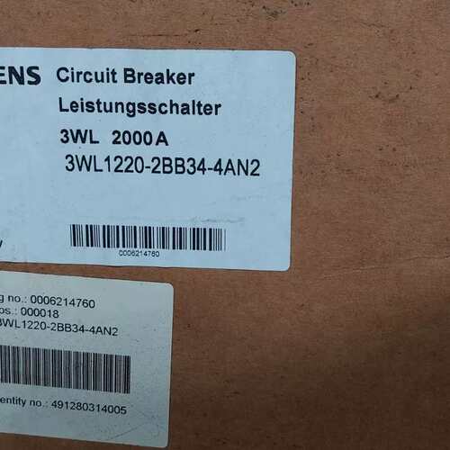 议价框架断路器3WL1220-2BB34-4AN2断路器3WL 2000A拍前请