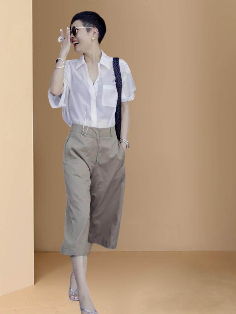 CHUN SHI 2024 NEW CHIFFON FASHION SUMMER TWO-PIECE SUIT ACETATE PROFESSIONAL WOMENS CLOTHING EUROPEAN FASHION FOREIGN TEMPERAMENT