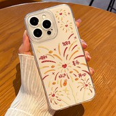 新年烟花适用苹果16手机壳iPhone14promax透明12高级感mini喜庆15plus蛇年13过年12新款 11超火xs好运xr发财8