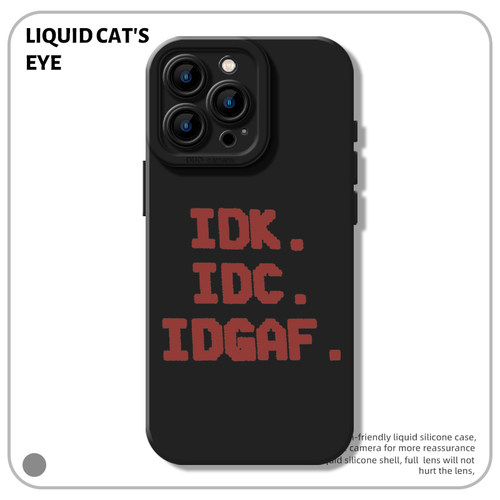 idk idc手机壳适用于苹果17个性文字iPhone17promax佛系16搞怪15新款11硅胶14高级感13全包pro防摔12网红小众