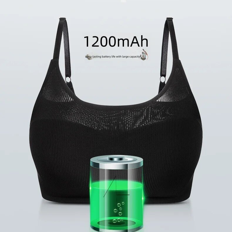 英文胸部按摩仪乳房按摩器可拆洗电动按摩内衣乳房增大按摩丰胸