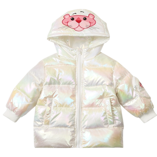 粉红豹女宝宝中长款羽绒服冬季2026新款女童加厚外套儿童小童冬装