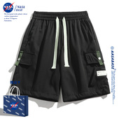 工装 男士 潮牌凉感速干裤 潮流五分裤 NASA联名夏季 运动休闲美式 短裤