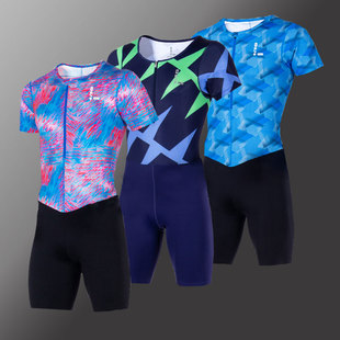 零阻力田径训练连体服专业体考比赛紧身衣短跑跨栏跳远队服定制