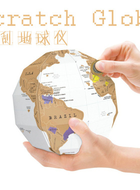 New Scratch Off 3D Globe World DIY Poster Travel Map gift