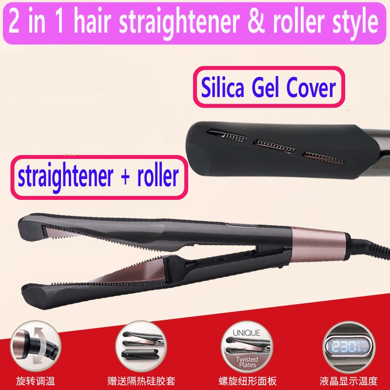 Hair curler straightener ceramic Twist curling iron styler