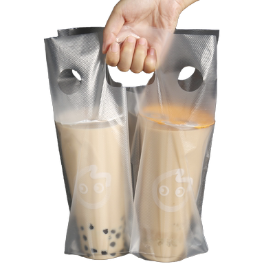 奶茶袋打包袋子饮料杯双带网红