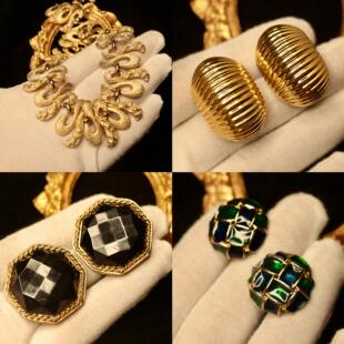 Monet熔岩项链AGATHA重工耳夹DAUPLAISE八边形耳夹b7