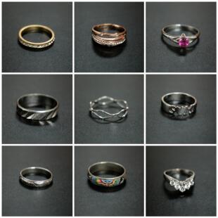 J3中古vintage饰品海外回流戒指小众简约