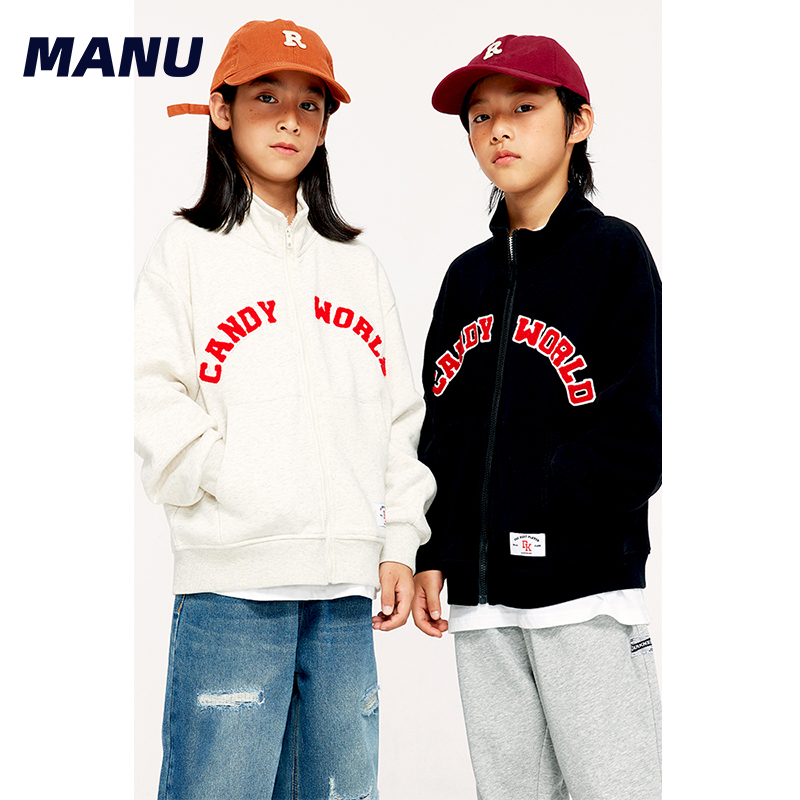 MANUKIDS复古美式绣花儿童外套