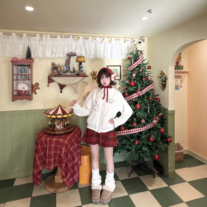 韩系甜美针织拼接兔毛毛外套上衣秋冬款加绒加厚软糯温柔夹棉开衫,女装/女士精品,短外套,淘宝优惠券,粉丝福利购,淘宝优惠卷