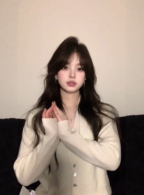 法式假两件针织衫上衣女早秋季穿搭巨好看毛衣温柔风开衫短款外套