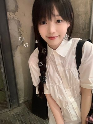 白色短袖衬衫女甜美上衣