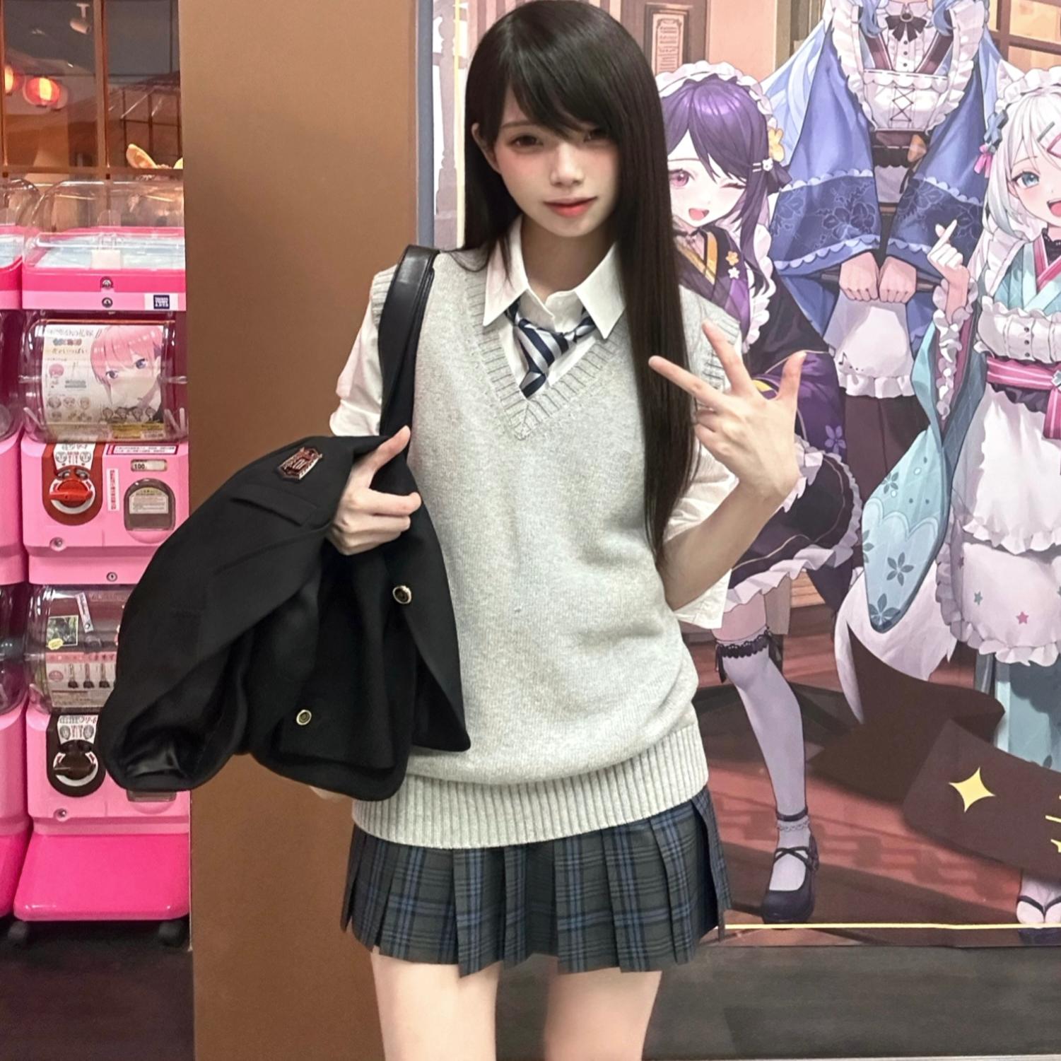 这款马甲超甜美呀~日系jk马甲女