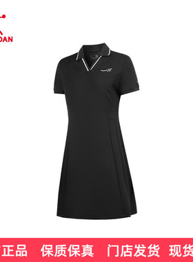 乔丹运动连衣裙女夏新款时尚休闲简约修身短袖连身裙QDESK2253100