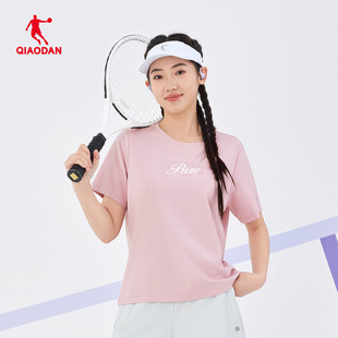 乔丹针织短袖T恤衫女2026夏季透气吸汗健身跑步休闲半袖运动短袖