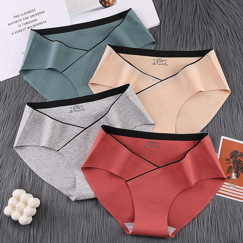 孕妇内裤女纯棉裆抗菌低腰怀孕期中期晚期无痕产后大码三角短裤头