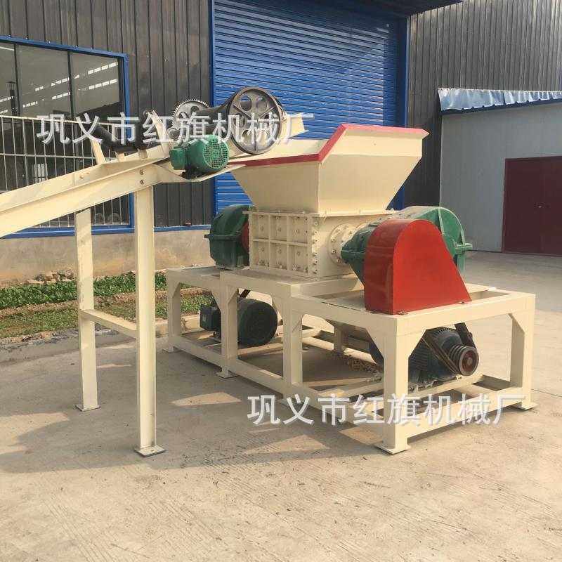彩钢瓦双轴撕碎机 自行车废旧金属破碎机 新型双轴粉碎机